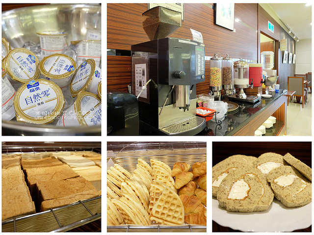 阿思瑪麗景大飯店自助早餐飲品麵包區